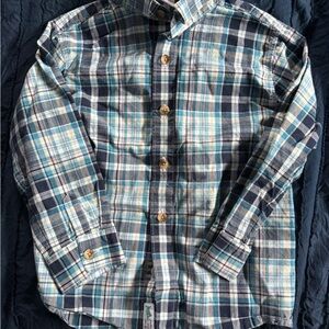 Janie and Jack Blue Plaid Button-Down Shirt size 3T